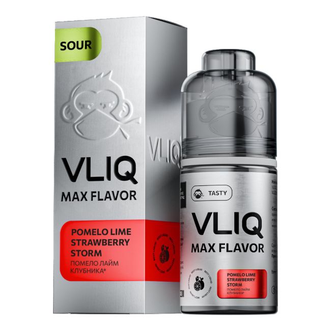 Жидкость Max Flavor Sour Salt - Помело Лайм Клубника Жидкость Max Flavor Sour Salt - Помело Лайм Клубника