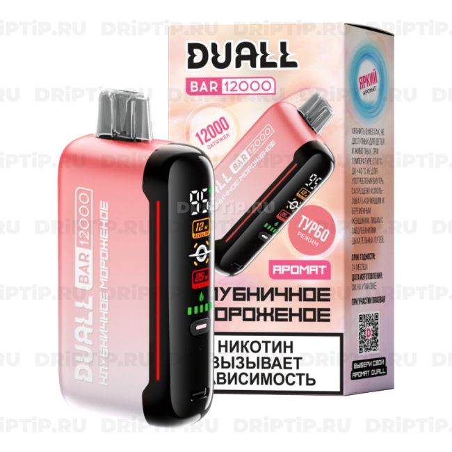 Duall Bar 12000 - Клубничное Мороженое