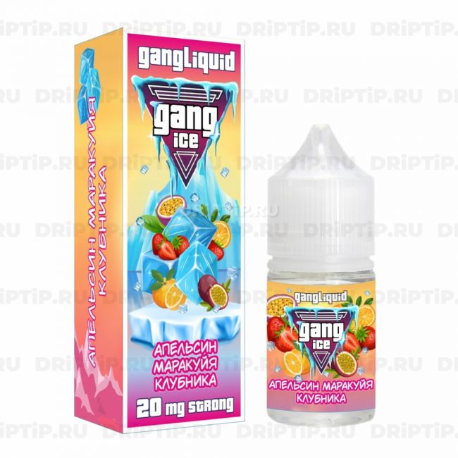 Жидкость Gang Ice Salt - Апельсин Маракуйя Клубника Жидкость Gang Ice Salt - Апельсин Маракуйя Клубника