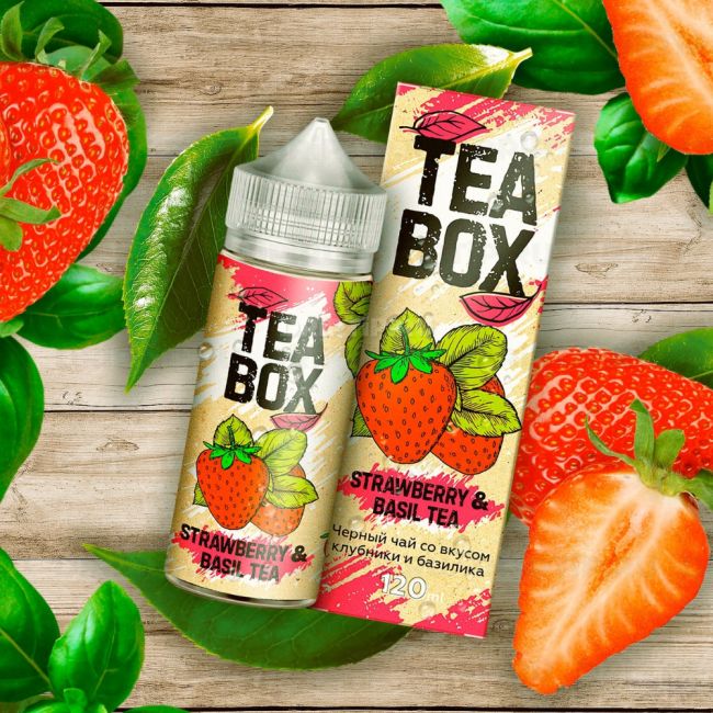 Жидкость Tea Box - Strawberry & Basil Tea Жидкость Tea Box - Strawberry & Basil Tea