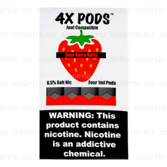 4x Pods For Juul - Sour Berry Belts