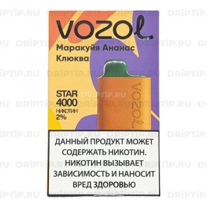 Vozol Star 4000 - Маракуйя Ананас Клюква