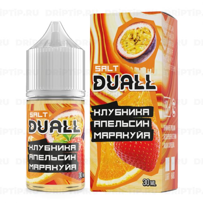 Жидкость Duall Salt - Клубника Апельсин Маракуйя Жидкость Duall Salt - Клубника Апельсин Маракуйя