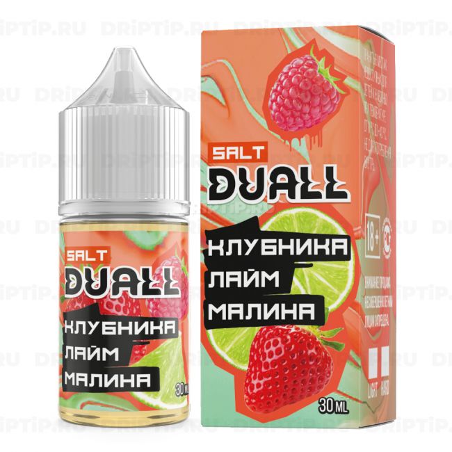 Жидкость Duall Salt - Клубника Лайм Малина Жидкость Duall Salt - Клубника Лайм Малина