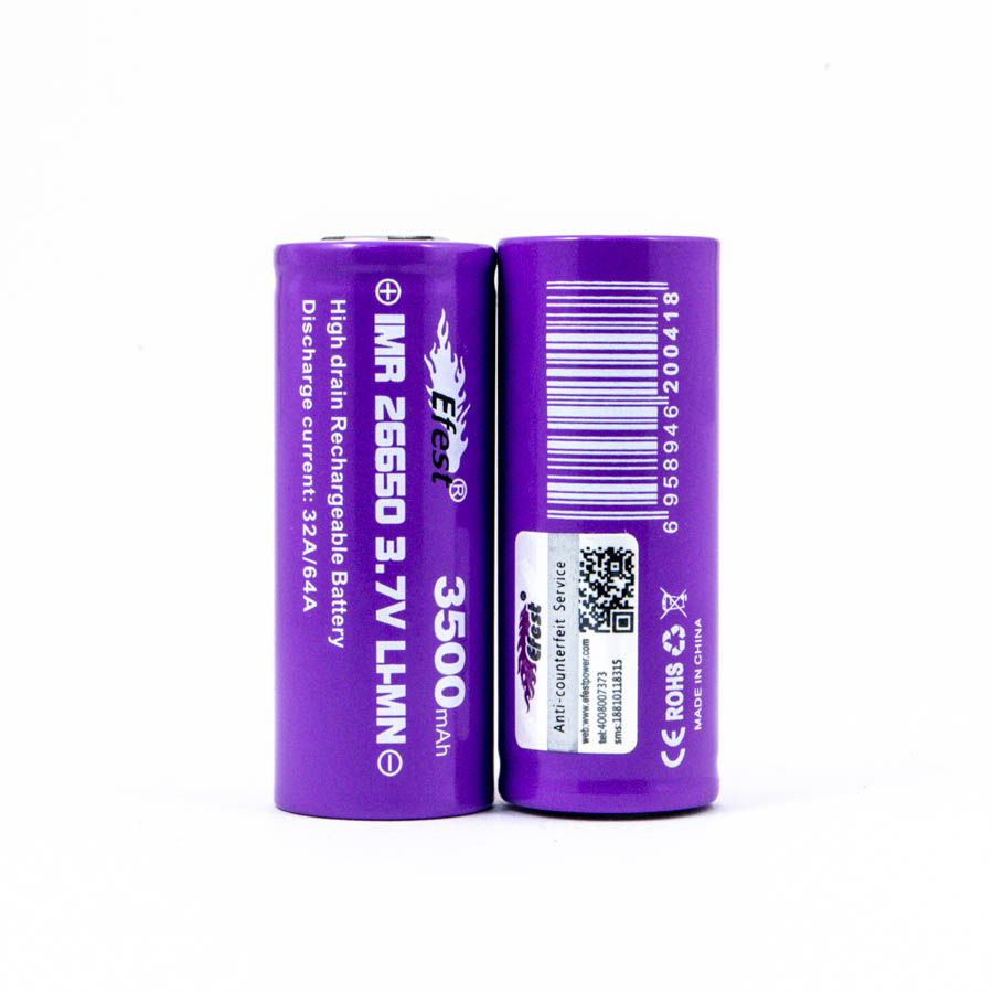 Аккумулятор Efest IMR 26650 64А 3500 мАч (V1)