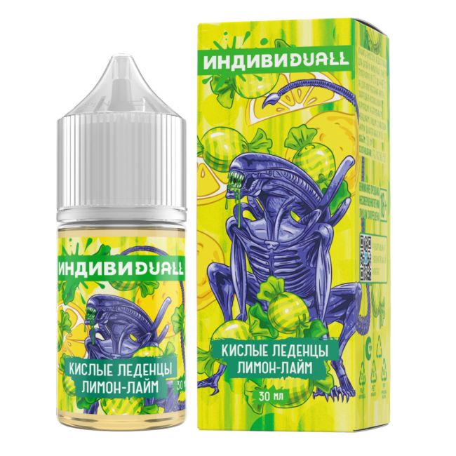Жидкость ИндивиDUALL Salt - Кислые Леденцы Лимон Лайм Жидкость ИндивиDUALL Salt - Кислые Леденцы Лимон Лайм