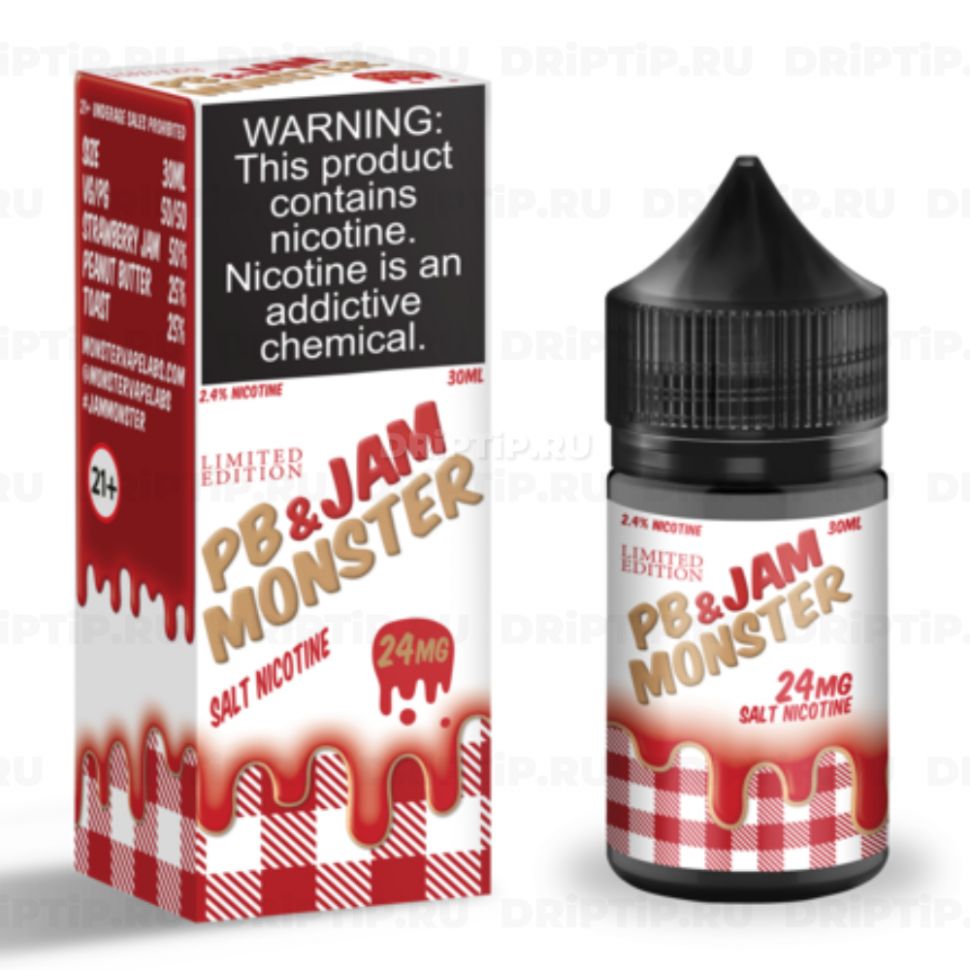Жидкость Jam Monster Salt - PB Strawberry