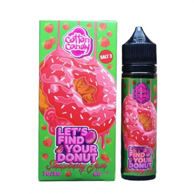 Let`s Find Your Donut Strawberry Jam 3mg 60ml Let`s Find Your Donut Strawberry Jam 3mg 60ml