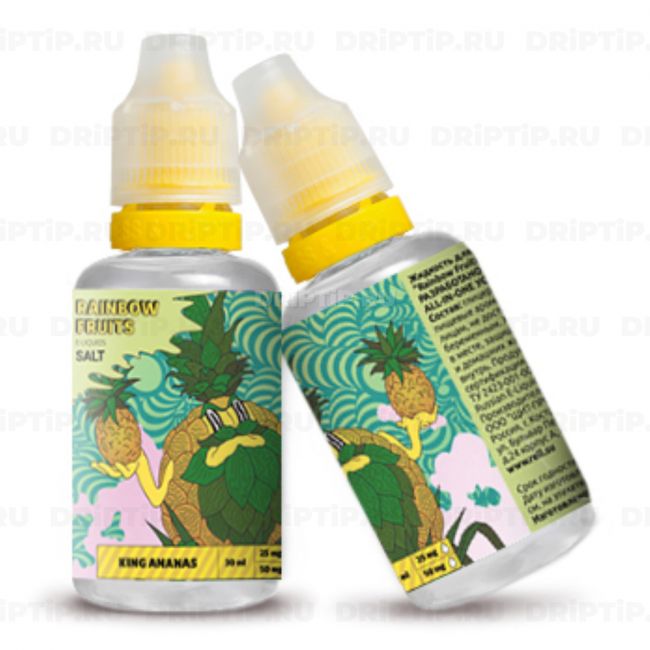 Жидкость Rainbow Fruits Salt - King Ananas Жидкость Rainbow Fruits Salt - King Ananas