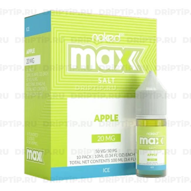 Жидкость Naked 100 Max Salt - Ice Apple Жидкость Naked 100 Max Salt - Ice Apple