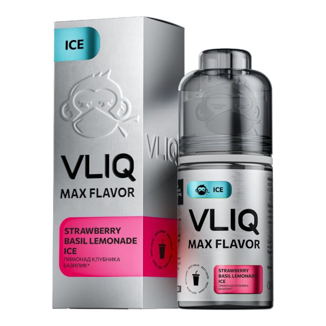 Жидкость Max Flavor Ice Salt - Лимонад Клубника Базилик Жидкость Max Flavor Ice Salt - Лимонад Клубника Базилик