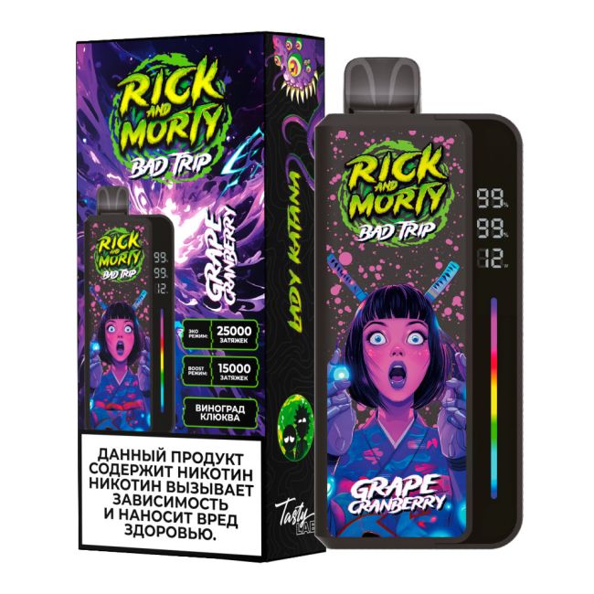 Rick and Morty Bad Trip 25000 - Виноград Клюква Rick and Morty Bad Trip 25000 - Виноград Клюква