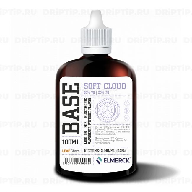 Основа ElMerck Soft Cloud 80/20 100ml Основа ElMerck Soft Cloud 80/20 100ml