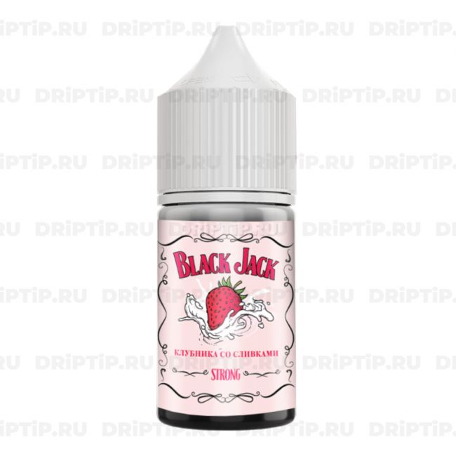 Жидкость Black Jack Salt - Клубника Со Сливками 