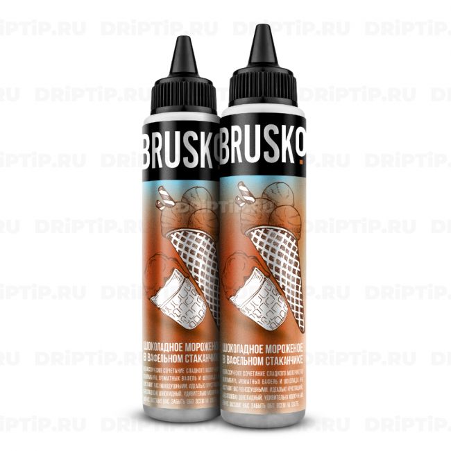 Жидкость Brusko - Шоколадное мороженое в вафельном стаканчике Жидкость Brusko - Шоколадное мороженое в вафельном стаканчике