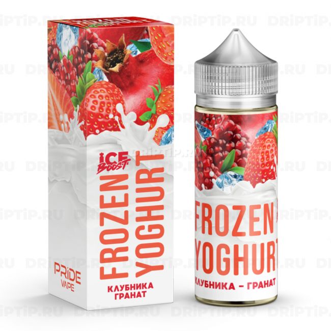 Жидкость Frozen Yoghurt Ice Boost - Клубника-Гранат Жидкость Frozen Yoghurt Ice Boost - Клубника-Гранат